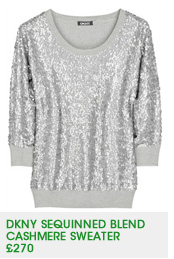 DKNY Sequinned Blend Cashmere Sweater