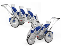 Brotherly love. RunAbout strollers.