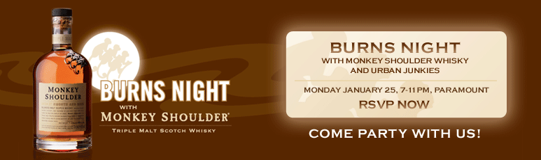 Burns Night with Monkey Shoulder - Come Party with Us! Click to RVSP