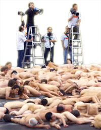 Shed your threads for Spencer. Tunick rearranging body parts for the Montreal shoot