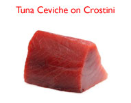 Tune Ceviche on Crostini