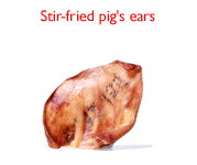 Stir-fried pig's ears