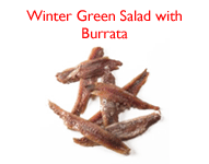 winter green salad with burrata