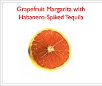 Grapefruit Margarita with habanero spiked tequila