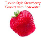 Turkish Style Straberry Granita with Rosewater