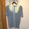 Michelle Lowe Holder grey top/ separate chiffon collar, &pound;89/ &pound;110