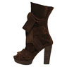Chloe Brown peep toe wrap boots £429.50