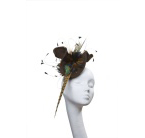 Chocolate Felt Twist with Pheasant Feather