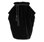 Gathered Velvet Skirt