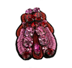 Pink Jewelled Bug Brooch