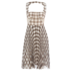 Gingham Cut Out Dress