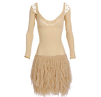 Dress with Fringed Skirt