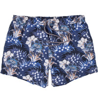 Navy Floral Slim Classic Swim Shorts