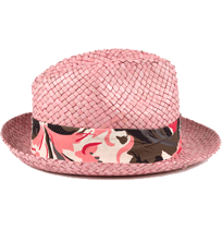 Pink Woven Trilby