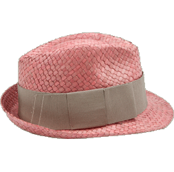 Pink Straw Trilby