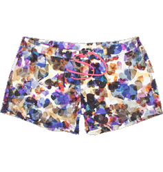 'Confetti Heart' Print Swim Shorts