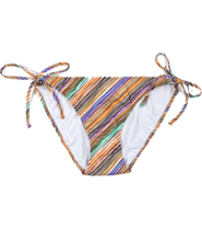 'Curtain Stripe' Print Bikini Bottoms