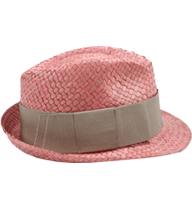 Pink Straw Trilby