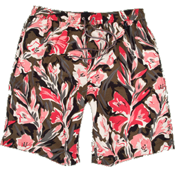 Pink Floral Long Classic Swim Shorts